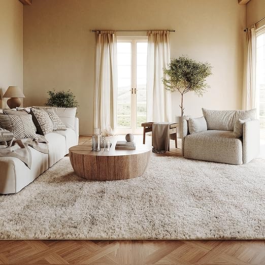 12x15 Shag Area Rug – Solid Plush Polypropylene, Indoor, Rectangular