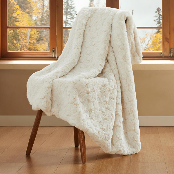 Faux Fur Throw Blanket – Plush Oversized 50x70 Inch