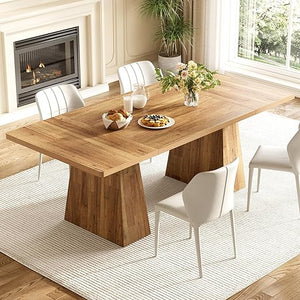 63" Rectangular Dining Table for 4–6 People with Heavy Duty Legs