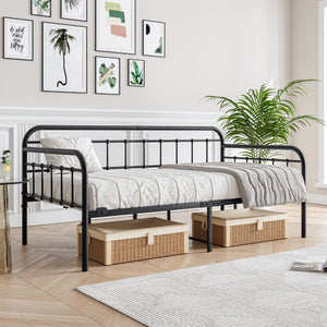 Metal Daybed Frame Twin with Steel Slats