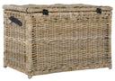 35" Wicker Storage Trunk – Collapsible Rattan Chest with Lid