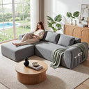 Modular L-Shaped Sectional Sofa with Ottoman