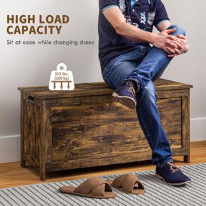 Storage Chest with Safety Hinges & Cut-Out Handles — 39.4"