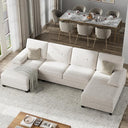 U-Shaped Sectional Sofa with Double Chaise Lounges
