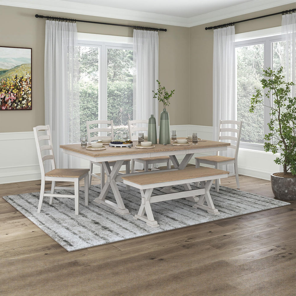 Butterfly Extension Dining Table with Self-Storing Leaf