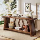 2-Tier Farmhouse Console Table, 70.86" Entryway Sofa Table
