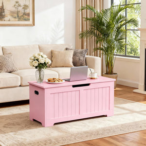 Wooden Storage Chest with Safety Hinges & Storage Bench