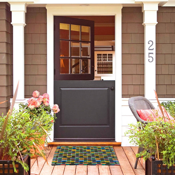 Recycled Flip Flop Outdoor Doormat 18x30 Inch