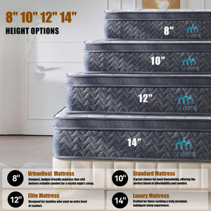 Twin 10-Inch Hybrid Mattress with Gel Memory Foam