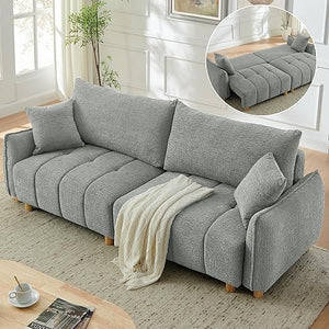 3-Seat Convertible Sleeper Sofa with Storage
