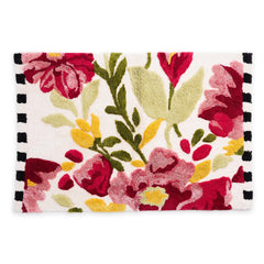 Spring Floral Cotton Bath Rug 24" x 36"