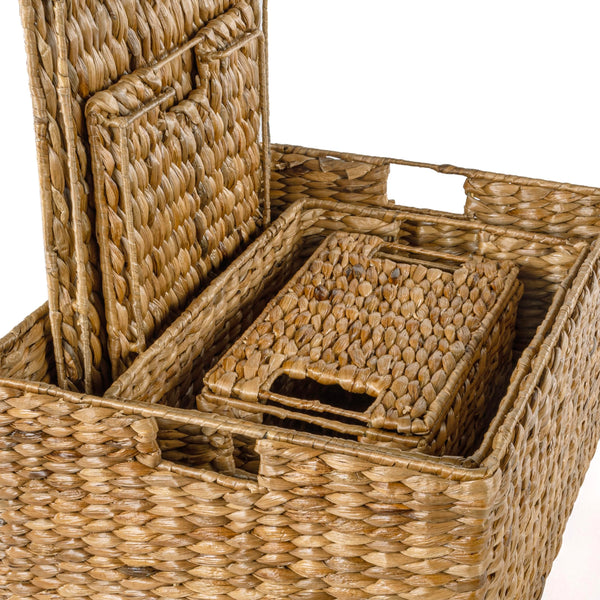 Woven Hyacinth Storage Basket Set of 10