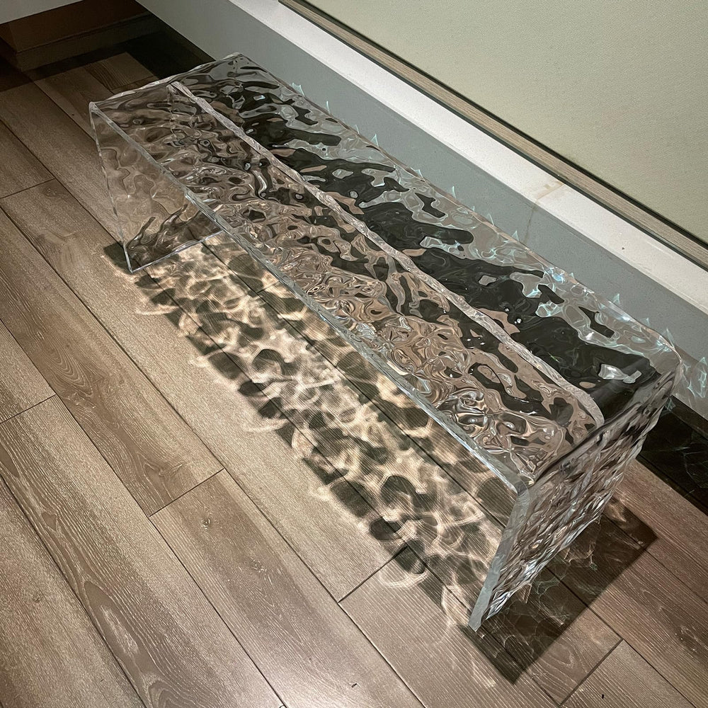 Clear Acrylic Bench – 2-Person Seat, 700 lbs Capacity