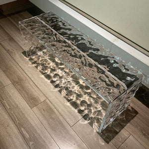 Clear Acrylic Bench – 2-Person Seat, 700 lbs Capacity