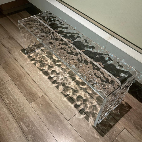 Clear Acrylic Bench – 2-Person Seat, 700 lbs Capacity