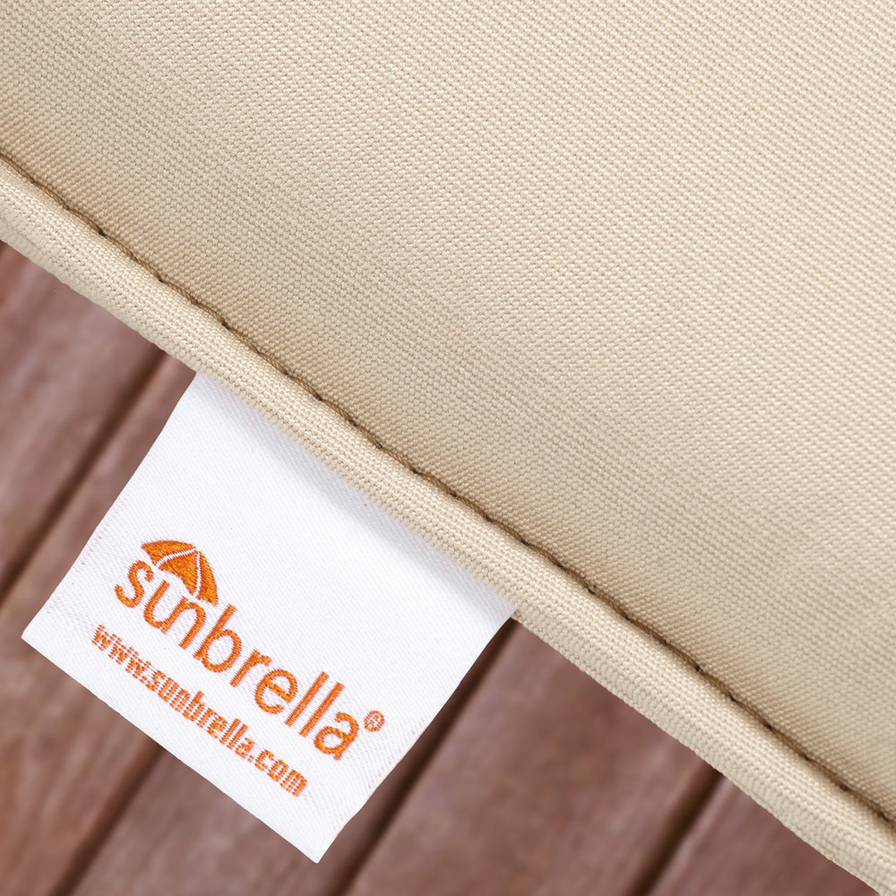Outdoor Sunbrella Square Throw Pillows with Corded Edges, Set of 2