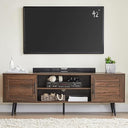 Mid-Century Modern TV Stand with Storage Cabinet – Fits TVs up to 65"