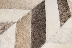 Genuine Cowhide Leather Patchwork Throw Pillow