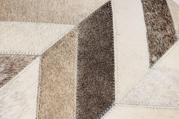 Genuine Cowhide Leather Patchwork Throw Pillow
