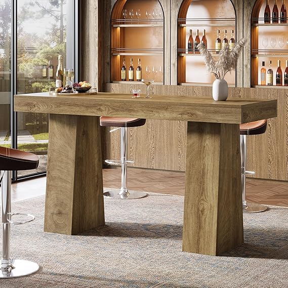 63-Inch Rustic Bar Height Table