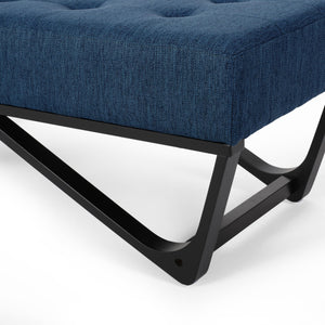 Button-Tufted Upholstered Ottoman Bench
