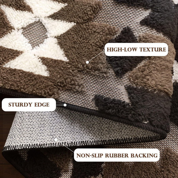 Aztec High-Low Velvet Area Rug