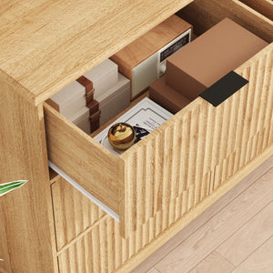9-Drawer Fluted Dresser with Power Outlet
