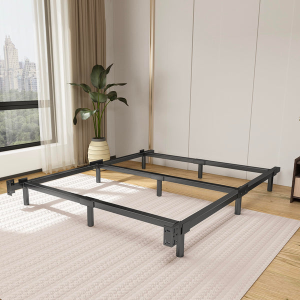 Heavy Duty Metal Bed Frame with 9-Leg Support — Queen & King