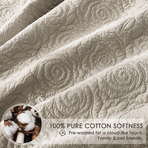 Cotton Quilt Bedding Set with Pillow Shams