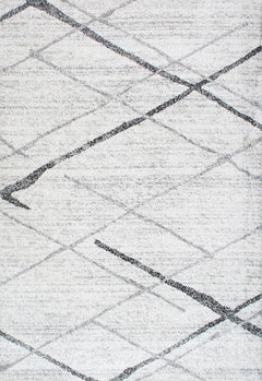 10x14 Abstract Contemporary Area Rug – Grey, Non-Slip, Stain Resistant