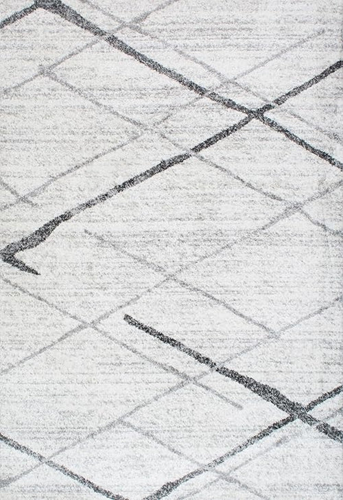 10x14 Abstract Contemporary Area Rug – Grey, Non-Slip, Stain Resistant