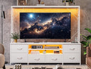 55" TV Stand with LED Lights & Power Outlets
