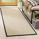 Marble Sisal Runner Rug 2'6" x 22' – Flat Woven with Fabric Border