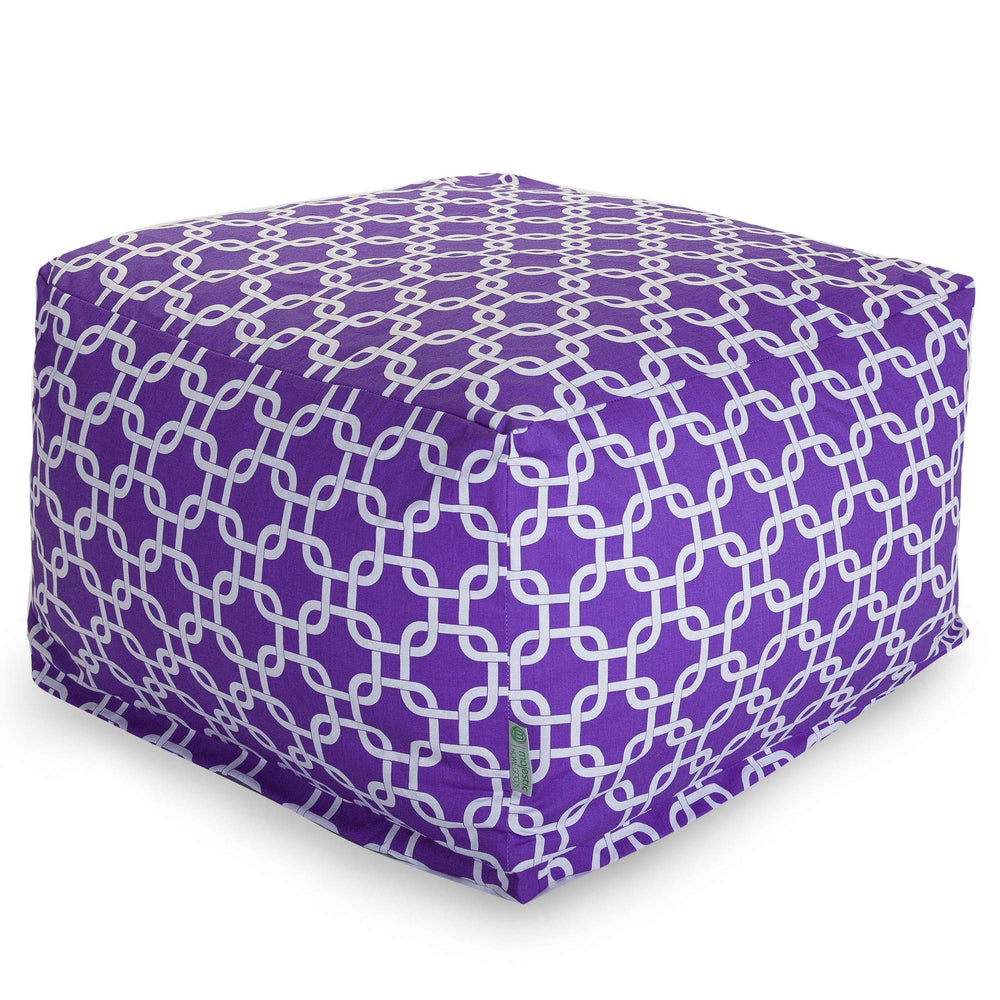 Purple Links Large Cotton Ottoman