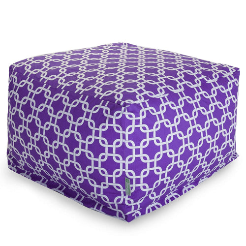 Purple Links Large Cotton Ottoman