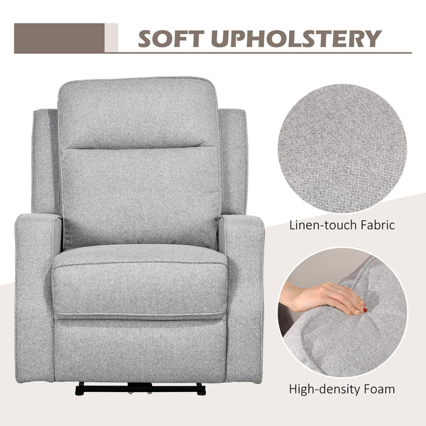 Electric Power Recliner with USB Charging – Gray