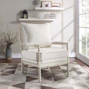 Spindle Accent Chair with Wood Frame