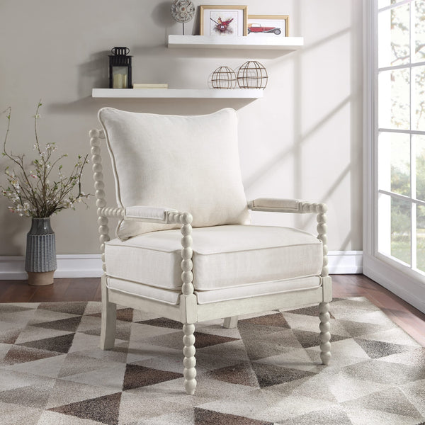 Spindle Accent Chair with Wood Frame