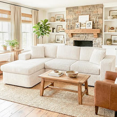 L-Shaped Modular Sectional Sofa with Oversized Chaise & Cloud Foam
