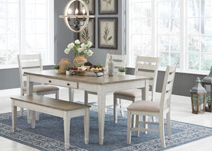 Farmhouse Rectangular Dining Table with Storage