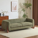 82" Boucle 3-Seater Sofa with Wood Legs