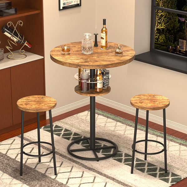 3-Piece Counter Height Bar Table & Barstool Set