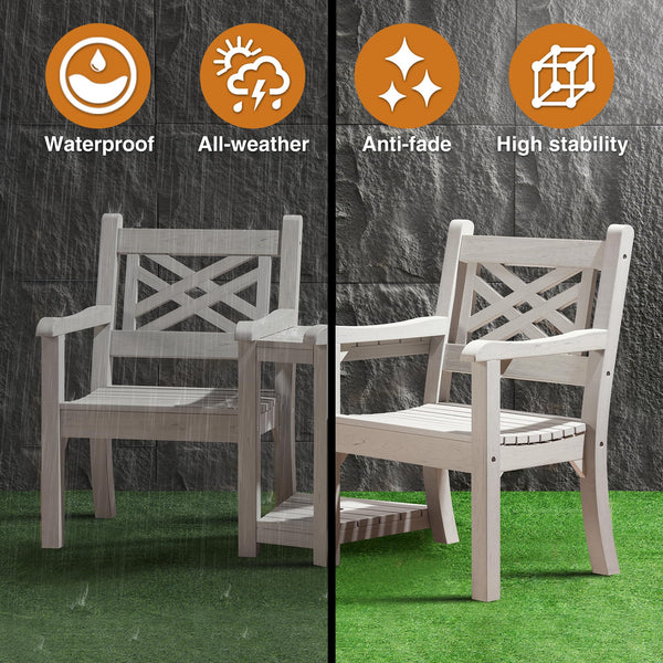Outdoor Poly Lumber Loveseat with Center Table & Umbrella Hole