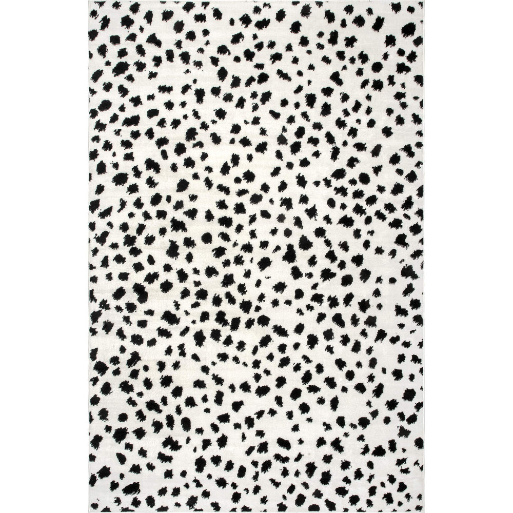 Leopard Print Polypropylene Area Rug – Stain Resistant, Machine Made