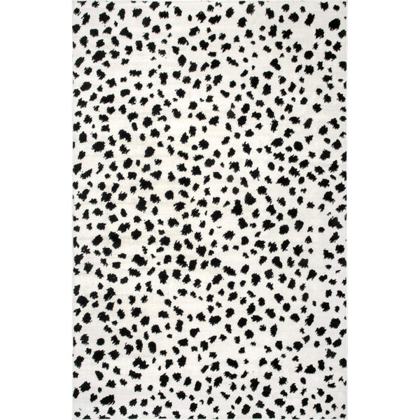 Leopard Print Polypropylene Area Rug – Stain Resistant, Machine Made