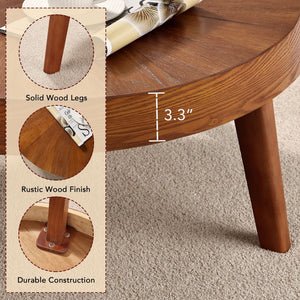 Round Coffee Table Set of 3 – Farmhouse Nesting Tables