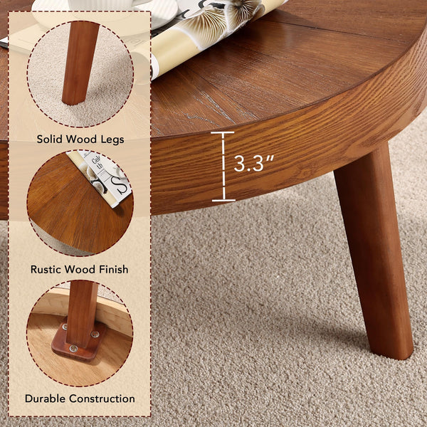 Round Coffee Table Set of 3 – Farmhouse Nesting Tables