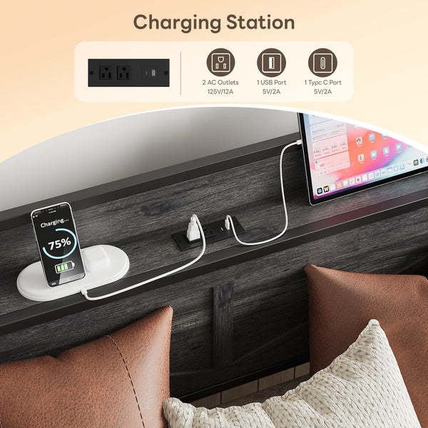 Twin Daybed with Storage Drawers & Charging Station