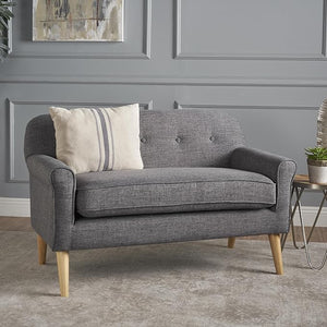 Mid-Century Modern Fabric Loveseat