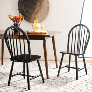 Windsor Farmhouse Dining Chairs Set of 2 – Spindle Back Solid Wood
